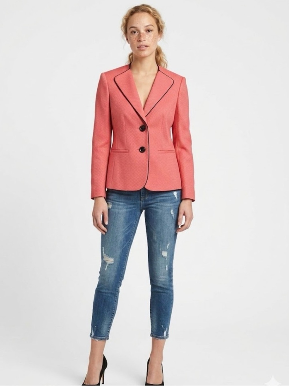 Le Suit Separates Pretty in Peach Blazer - Size 4